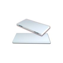 Tablette rectangle blanc carton 190x400