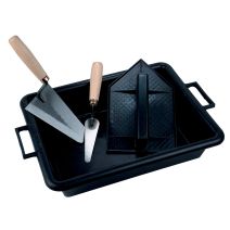 Lot de maçonnerie (1auge 1truelle ronde 1 truelle langue