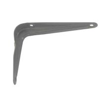 Console emboutie acier laqué gris 75x100 mm