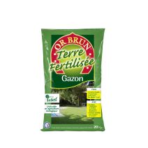 Terre fertilisée gazon 20kg - OR BRUN