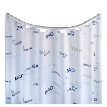 Barre de douche rond blanche