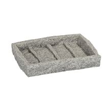 Porte-savon Granite polyrésine gris - WENKO