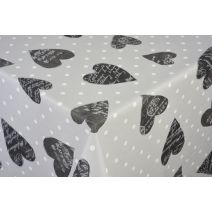 Nappe coton enduit coeur ardoise gris 15m
