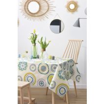 Nappe coton enduit seville menthe 1,4x15m