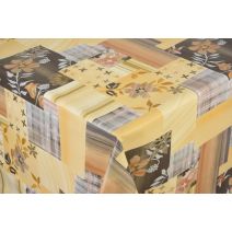 Nappe toile cirée match calice safran 20m