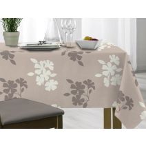 Nappe toile cirée match style taupe 20m