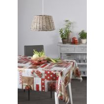 Nappe toile cirée rouge tomato 1,4m