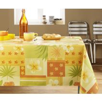Nappe toile cirée sup tropic jaune 1,4x15m