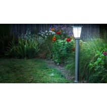 Lampadaire solaire inox très éclairant