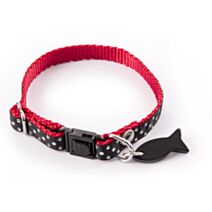 Collier chat pois 17/27 noir bicolore