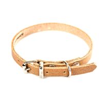 Collier cuir 10-31cm naturel