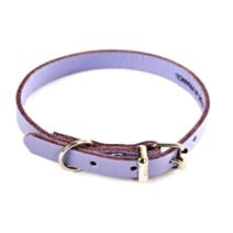 Collier cuir 12-33cm parme