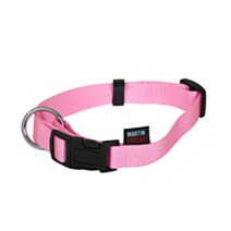 Collier nylon réglable 10-20/30 rose pastel