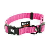 Collier nylon réglable 16-30/45 rose