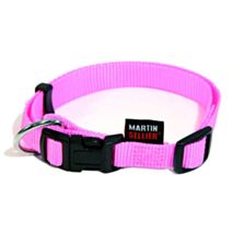 Collier nylon réglable 16-30/45 rose pastel