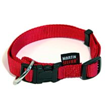 Collier nylon réglable 16-30/45 rouge
