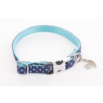 Collier pois xs 10-17/27 marine