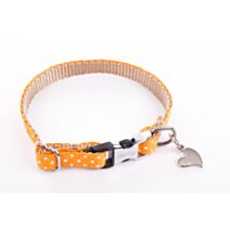 Collier pois xs 10-17/27 orange fluo