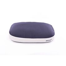 Coussin epais 60x43cm bleu marine/gris clair