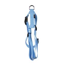 Harnais nylon réglable 10-25/35 bleu pastel