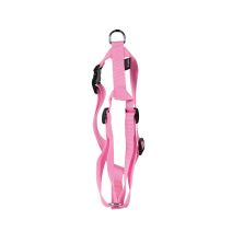 Harnais nylon réglable 16-35/50 rose pastel
