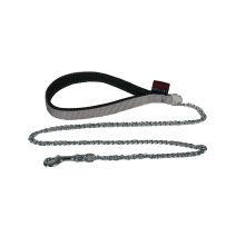 Laisse chaîne fine nylon 20-100 gris
