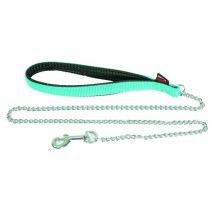 Laisse chaîne fine nylon 20-100 turquoise