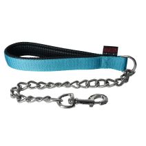 Laisse chaîne t/fte nylon 30-60 turquoise
