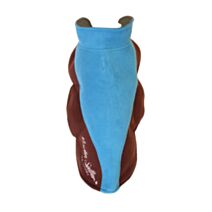 Polaire s bleu/marron