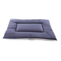Tapis ouatine 60x45 bleu marine et gris clair