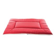 Tapis ouatine 90x65 bordeaux et sable