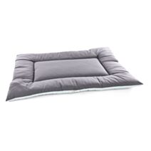 Tapis ouatine 90x65 moutarde et gris foncé