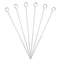 6 brochettes chrom. 35cm