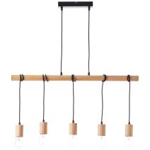 Suspension jenji noir & bois