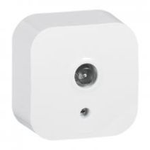 Prise TV simple saillie Profil Eco Blanc 