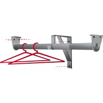 Barre de penderie Blanche 40 à 72cm - MOTTEZ