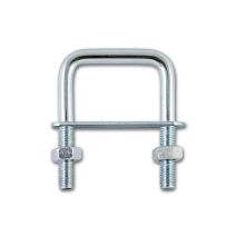 2 Brides de fixation carrée pour tubes avec platine