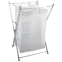 Panière à Linge Pliable Blanc 45x37x71cm