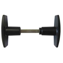 Bouton double chantier aluminium noir - CHAINEY