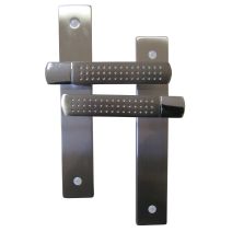 Poignées de porte bec de cane Theonidas aluminium entraxe 195mm - B BEAUTY