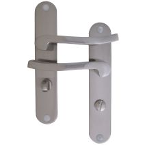 Poignées de porte à verrou Olaf aluminium - MR BRICOLAGE