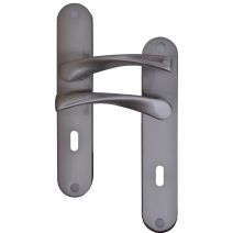 Poignées de porte trou clé Léon aluminium acier nickelé - B BEAUTY
