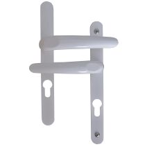 Poignées de porte à cylindre col long alu blanc - MR BRICOLAGE