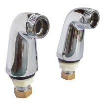 Raccord colonette modèle "LUXE" chrome - M15/21 M20/27