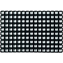 Tapis extérieur caillebotis 60x40cm noir - CORYL