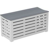 Banc coffre de jardin gris