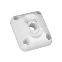 Passe caisson à rotule pour volet roulant à manivelle pour tige d'entrainement 6 pans de 10mm plastique blanc