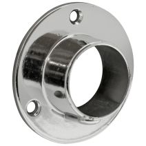 Lot de 2 supports fermés muraux Ø25 MM rond chromé
