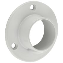 Lot de 2 supports fermés muraux Ø25 MM rond blanc