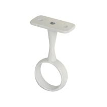 Lot de 2 supports plafond fixe Ø25 rond blanc